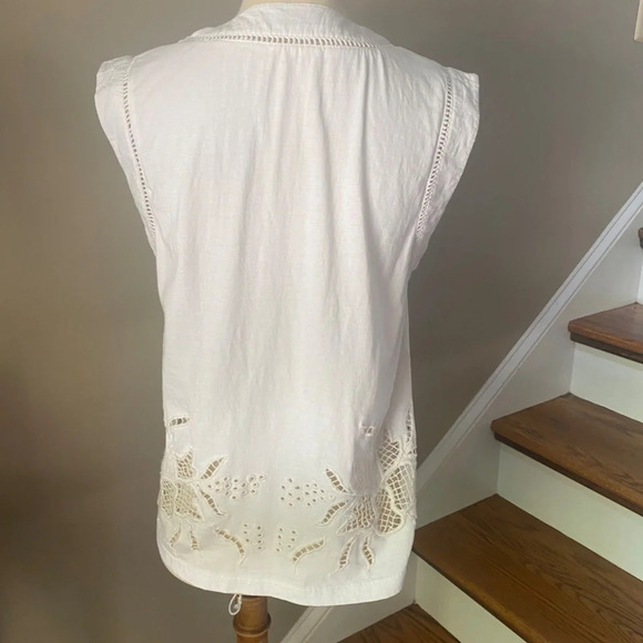 Anthropologie Grommet Embroidered Sleeveless Top - Picture 5 of 6